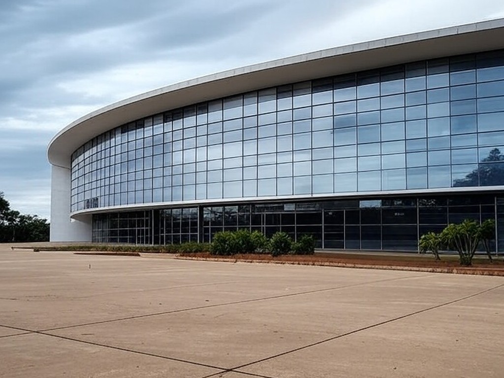 Escritório governamental vazio em Brasília com calendários de folgas de aniversário e pilhas de documentos, representando sobrecarga orçamentária e ameaça à produtividade.