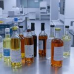 Laboratório da Polícia Civil do DF analisando bebidas com metanol, destacando falhas na fiscalização.