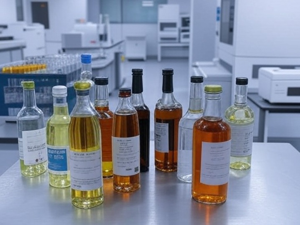 Laboratório da Polícia Civil do DF analisando bebidas com metanol, destacando falhas na fiscalização.