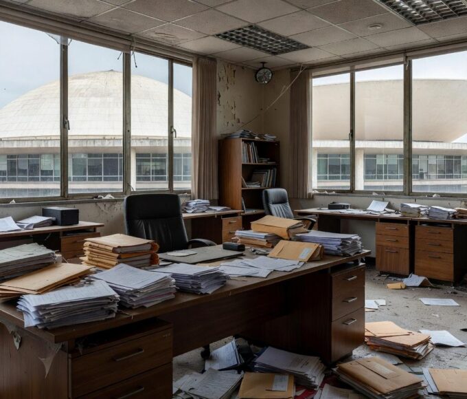 Edifício da CLDF em Brasília com céu nublado, representando falhas nas procuradorias da Mulher e do Idoso.