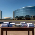 Edifício do BRB em Brasília com arquitetura governamental ao fundo, simbolizando empréstimo de R$ 6,6 bilhões para capitalização.