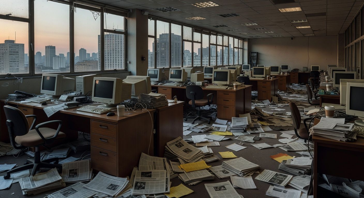 Data center em Brasília com falhas em servidores e lacunas em dados, destacando problemas sistêmicos.