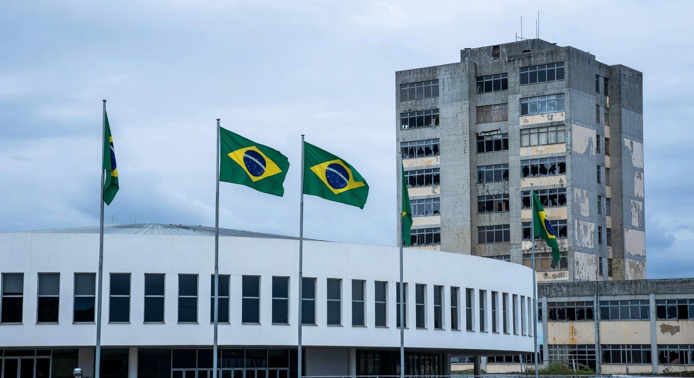 Hospital público no DF com sinais de deterioração, representando crises na saúde.