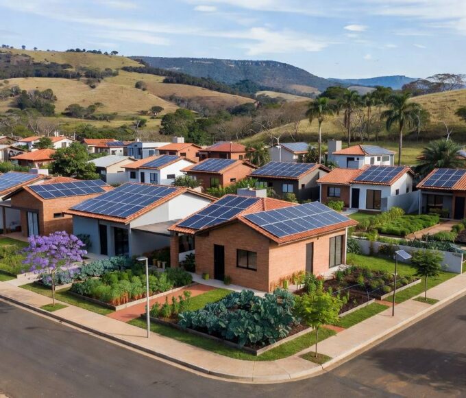 Vista de Riacho Fundo II no DF com investimentos em infraestrutura para polo autossuficiente.