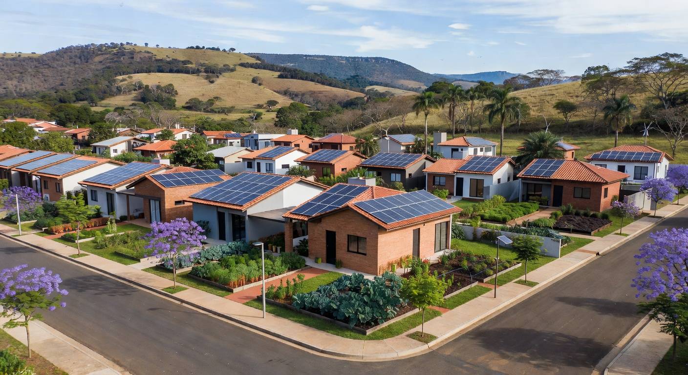 Vista de Riacho Fundo II no DF com investimentos em infraestrutura para polo autossuficiente.