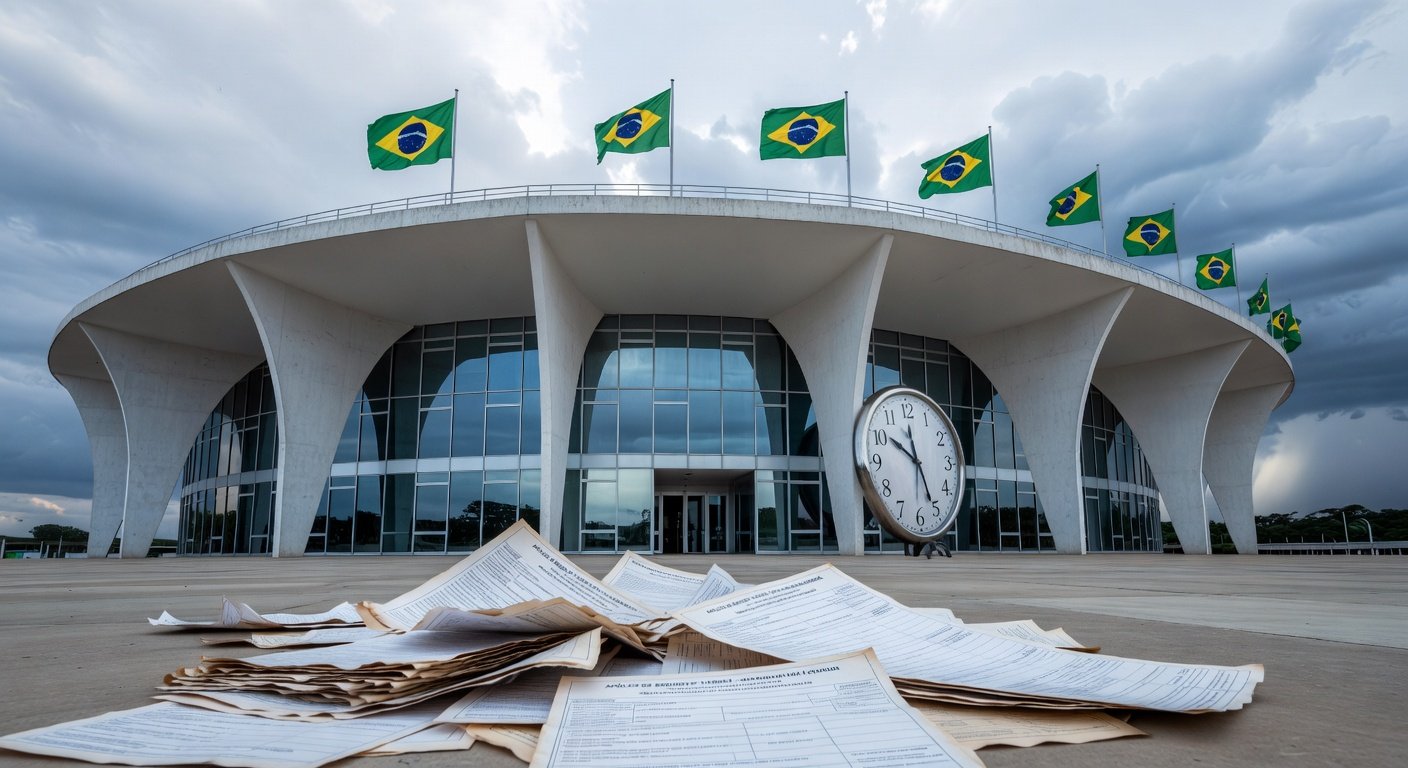 Edifício da Câmara Legislativa do DF em Brasília, com atmosfera questionável em sessão de homenagem.