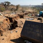 Área de desmatamento no Cerrado brasileiro, com árvores cortadas e solo exposto, destacando falhas no combate ambiental.