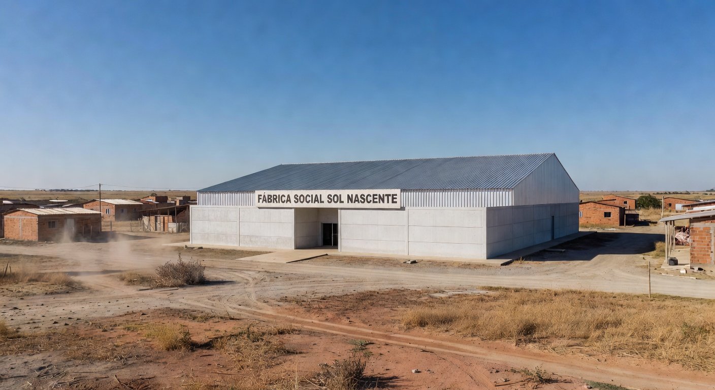 Prédio da Fábrica Social inaugurado no Sol Nascente para capacitar vulneráveis em Brasília.