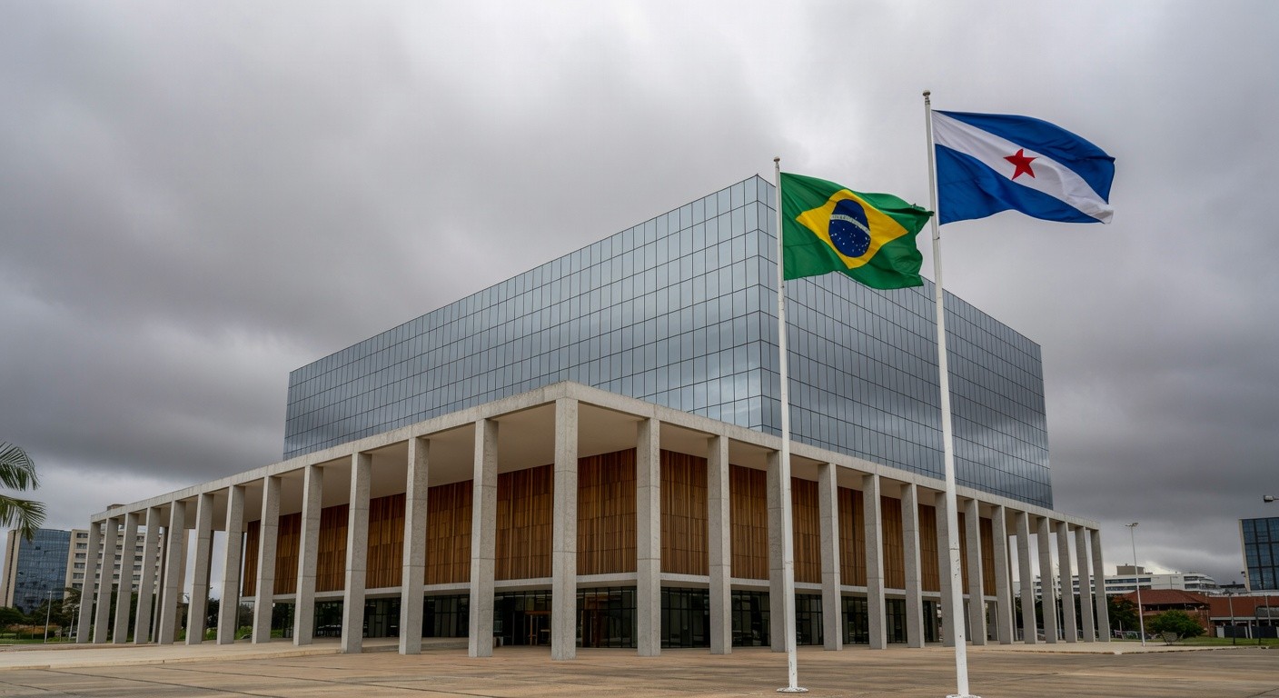 Edifício do Tribunal de Justiça no Paraná, representando repúdio a ataques racistas contra juízes.