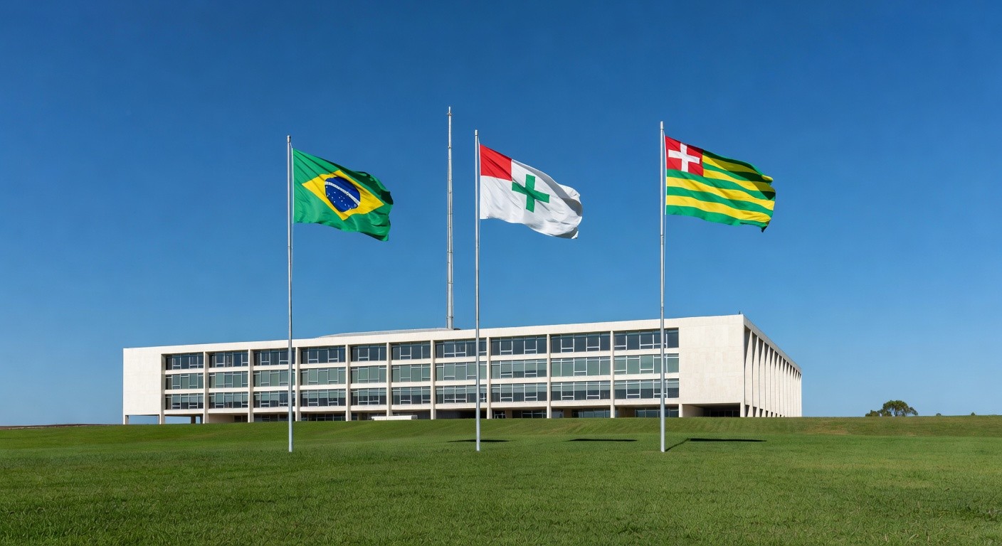 Edifício do governo do DF em Brasília, com elementos de educação, ilustrando suspensão de portaria sobre professores temporários.