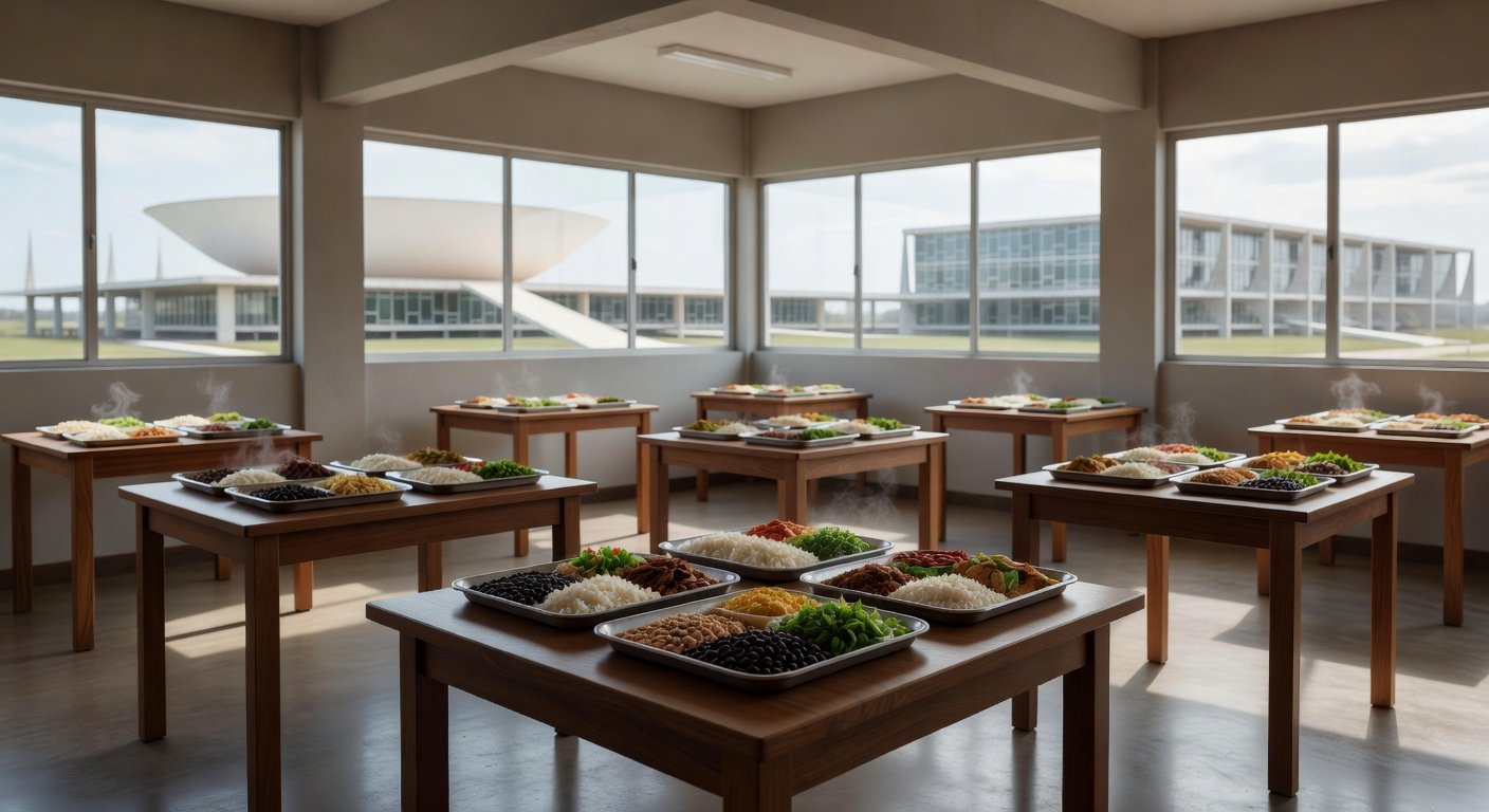 Restaurante comunitário do Governo do DF com refeições servidas