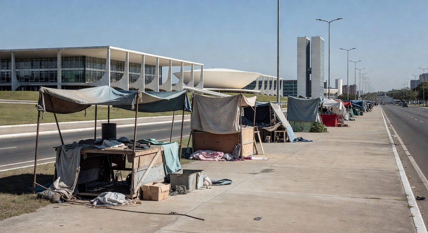 Pontos de moradores de rua em Brasília aumentam segundo denúncia de deputado no DF
