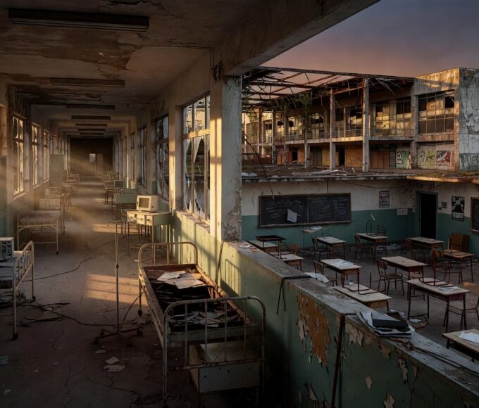 Escola pública em Brasília com infraestrutura precária por falta de verbas para educação