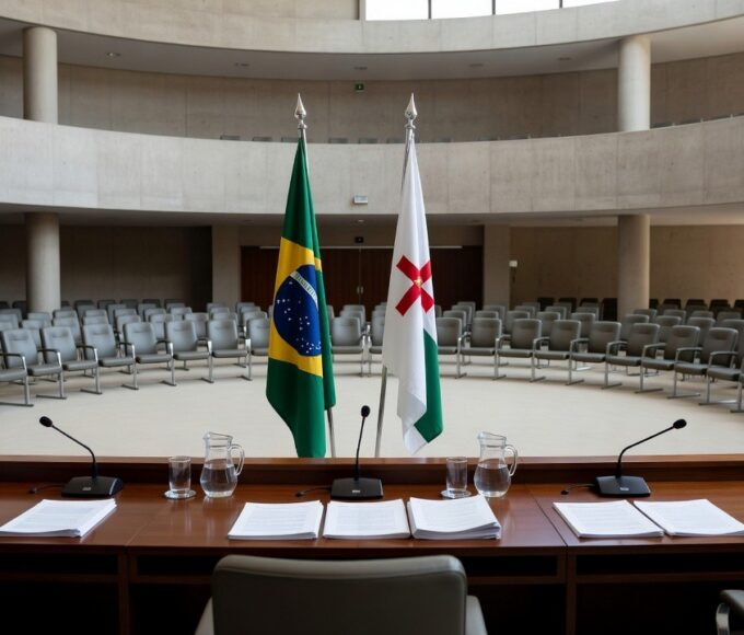 Sala de reuniões do Conselho da Mulher do DF durante posse de conselheiras