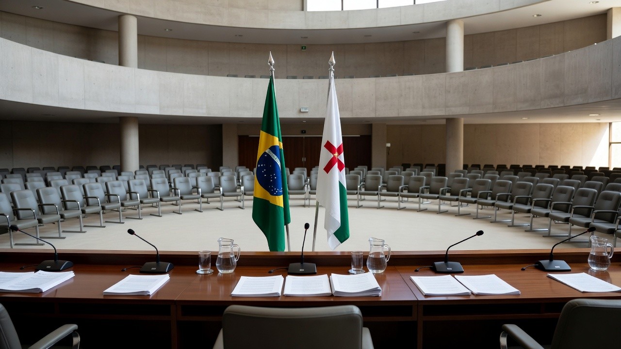 Sala de reuniões do Conselho da Mulher do DF durante posse de conselheiras