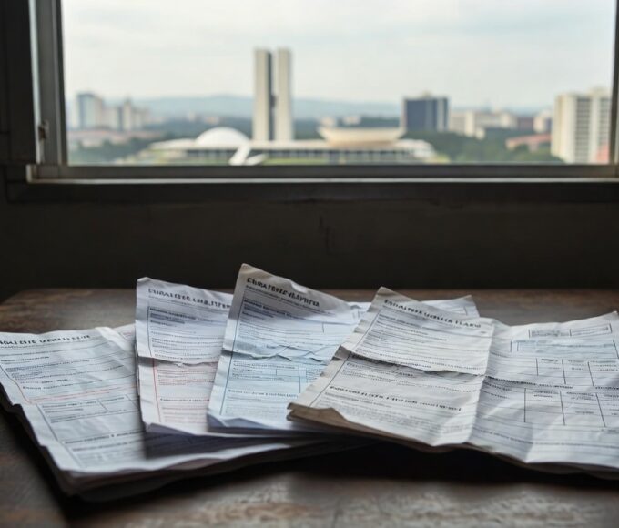 Fachada da Câmara Legislativa do DF em Brasília sobre lei de dívidas de água, luz e internet