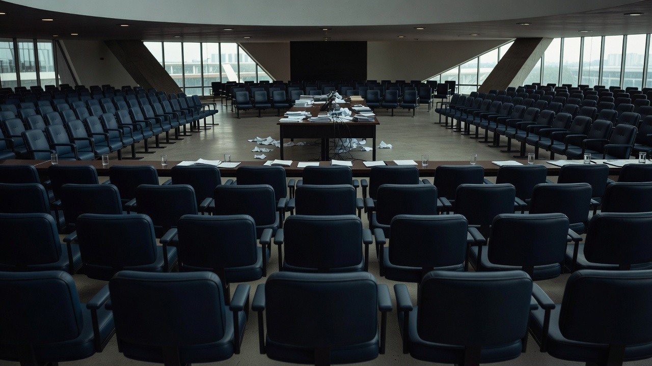 Plenário vazio da Câmara Legislativa do DF antes do recesso