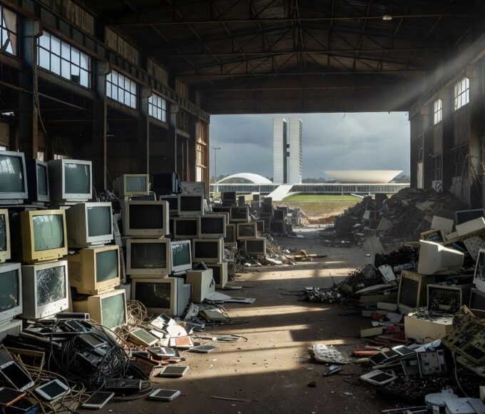 Loja de eletrônicos no Brasil com aparelhos e preços impactados por lei da Câmara