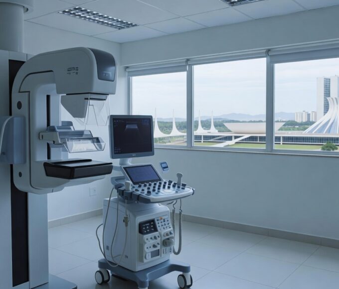 Equipamento de mamografia em hospital do Distrito Federal para diagnóstico rápido de câncer de mama