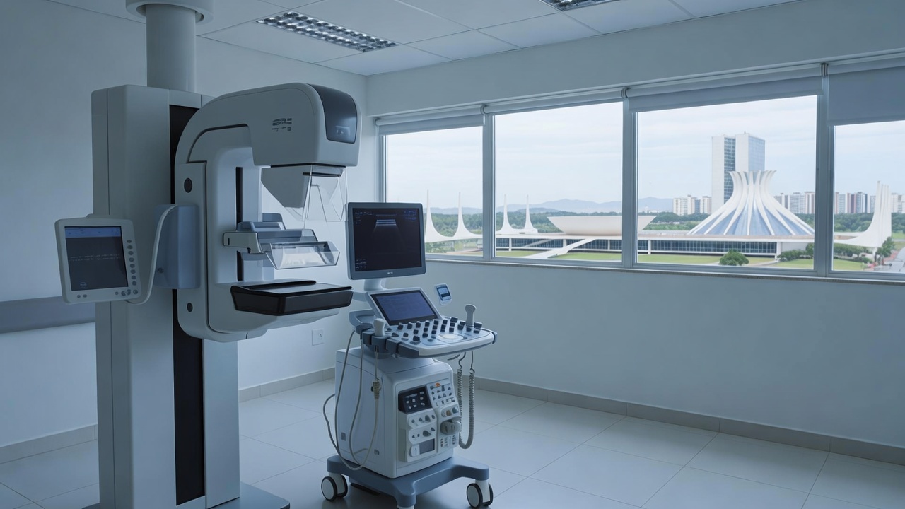 Equipamento de mamografia em hospital do Distrito Federal para diagnóstico rápido de câncer de mama