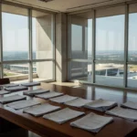 Plenário vazio da CLDF em Brasília simbolizando precariedade de educadores físicos