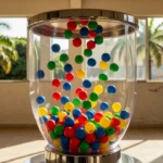 Bolas de loteria simbolizando acumulado da Timemania em 6 milhões de reais