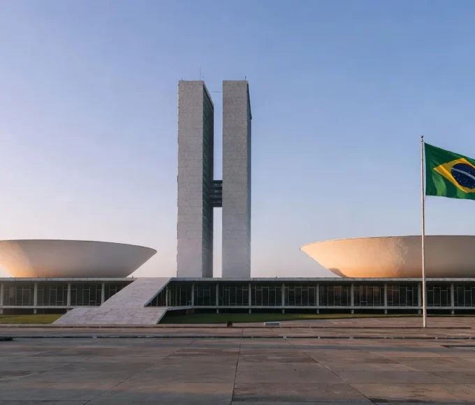 Congresso Nacional em Brasília simbolizando candidatura ao governo do DF