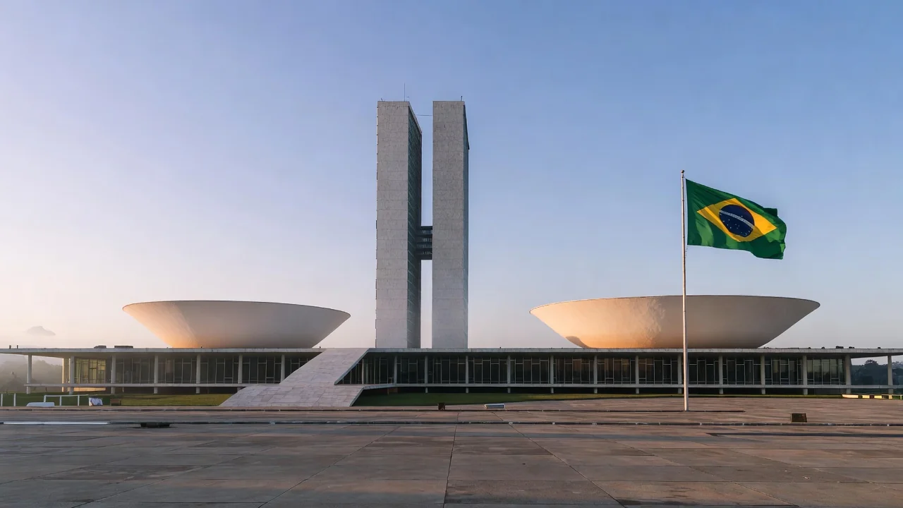 Congresso Nacional em Brasília simbolizando candidatura ao governo do DF