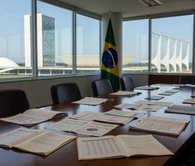 Sala de reuniões para conciliação sobre socorro de R$ 6,6 bi ao BRB em Brasília