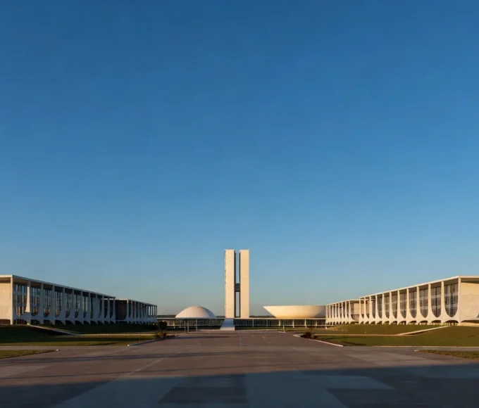 Drone sobre o Congresso Nacional em Brasília com restrições de voo no 7 de Setembro