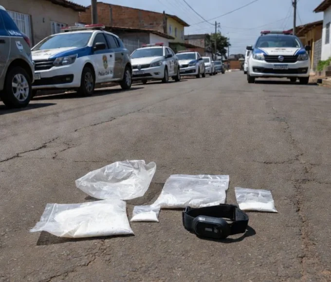 Operação policial em Ceilândia com apreensão de cocaína e tornozeleira